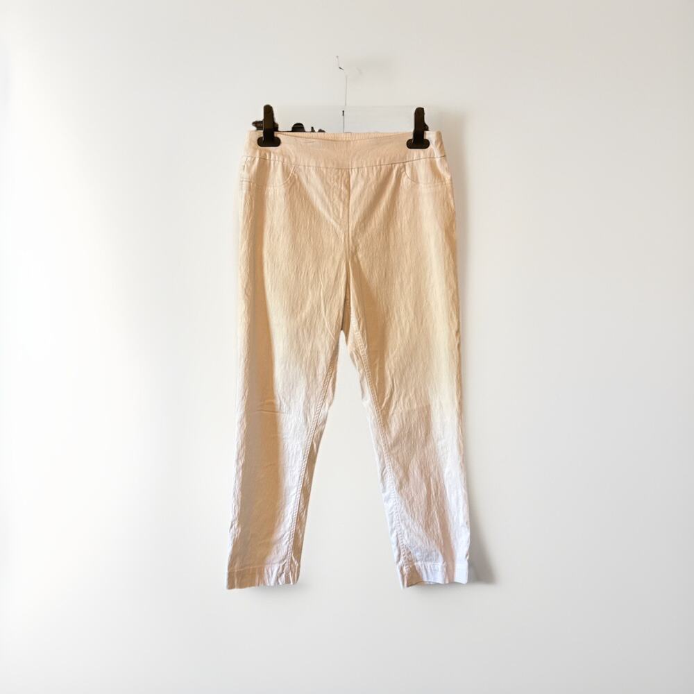 Soft Surroundings Pull On Pants Womens Small Stretch White Career Comfort